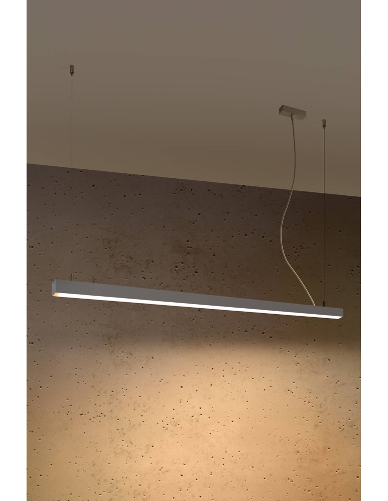 Pendant lamps over desk - THORO pendant lamp PINNE 150 grey 3000K 1xLED TH.085 - product kolory-swiatla.pl 3