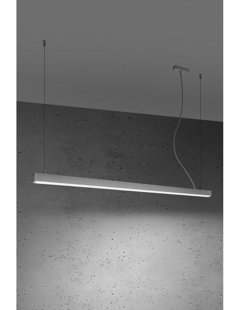 Pendant lamps over desk - THORO PINNE 150 pendant lamp white 4000K 1xLED TH.086 - product kolory-swiatla.pl 3