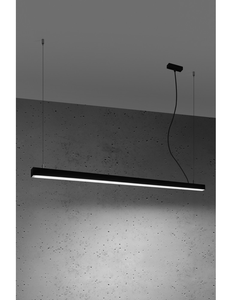 Pendant lamps over desk - THORO PINNE 150 pendant lamp black 4000K 1xLED TH.087 - product kolory-swiatla.pl 3