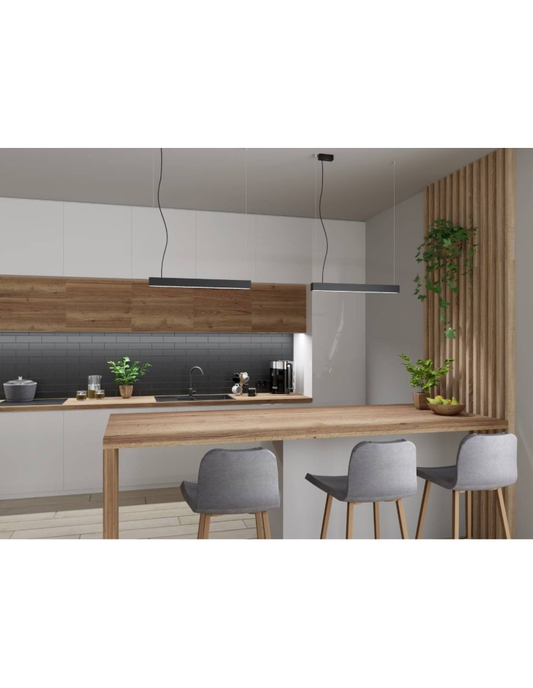 Pendant lamps over desk - THORO pendant lamp PINNE 150 grey 4000K 1xLED TH.088 - product kolory-swiatla.pl 11