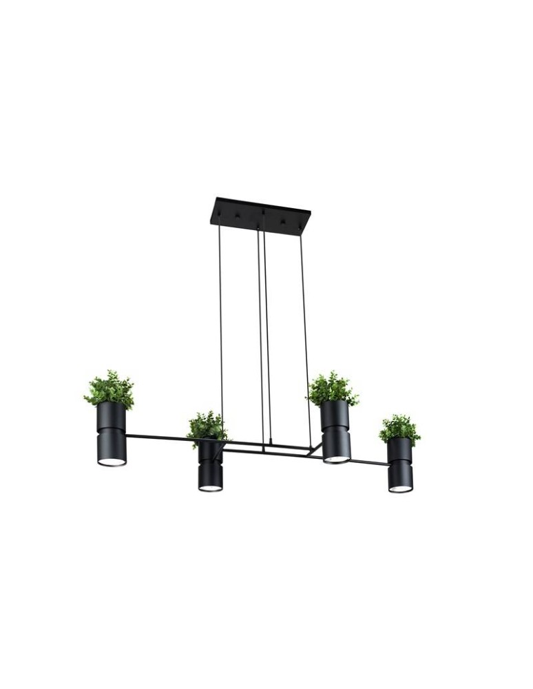 Designer pendant lamps - THORO KUKKIA Pendant 4xES111 GU10 Black TH.004CZ - product kolory-swiatla.pl 3