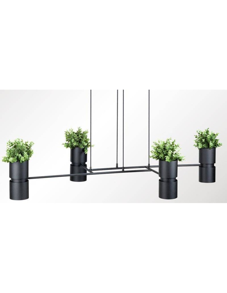 Designer pendant lamps - THORO KUKKIA Pendant 4xES111 GU10 Black TH.004CZ - product kolory-swiatla.pl 4