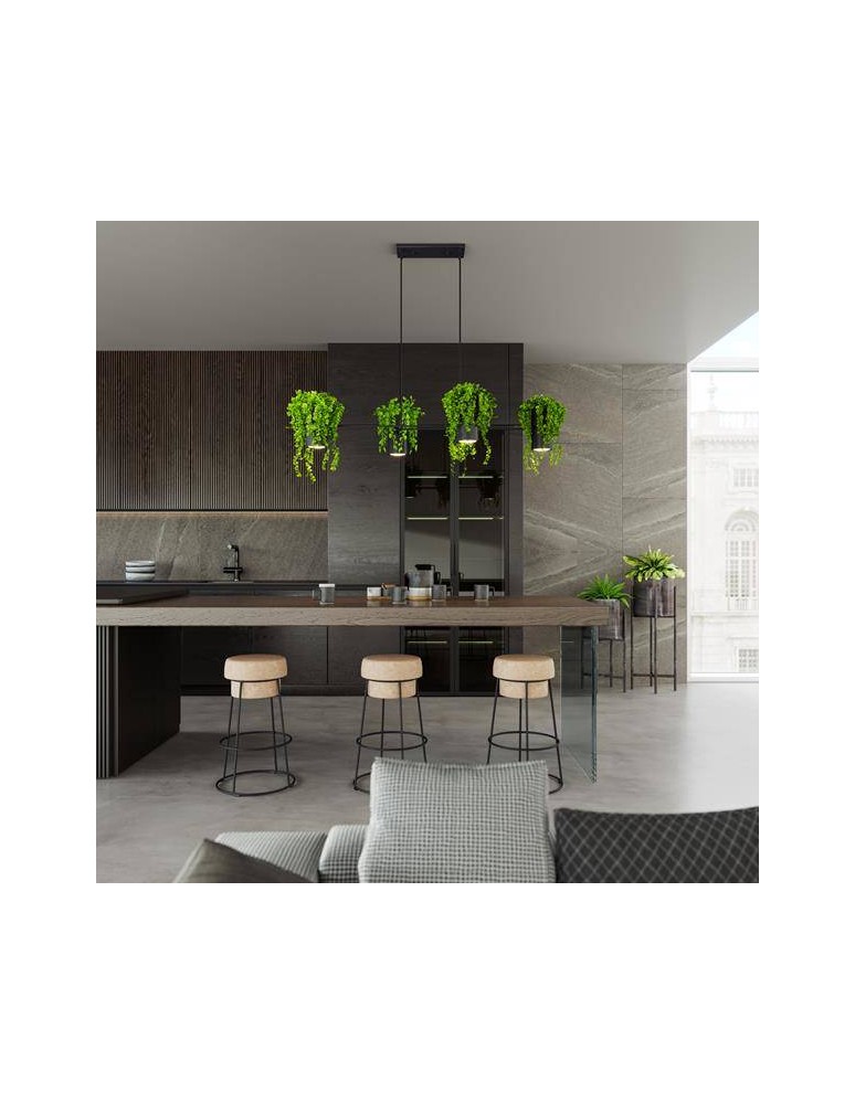 Designer pendant lamps - THORO KUKKIA Pendant 4xES111 GU10 Black TH.004CZ - product kolory-swiatla.pl 6