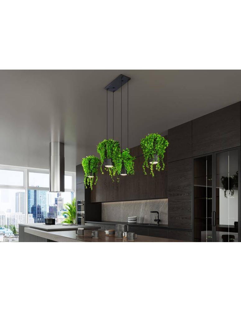 Designer pendant lamps - THORO KUKKIA Pendant 4xES111 GU10 Black TH.004CZ - product kolory-swiatla.pl 7