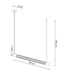 THORO VALO Wisząca 1xLED T8 Czarny TH.008CZ