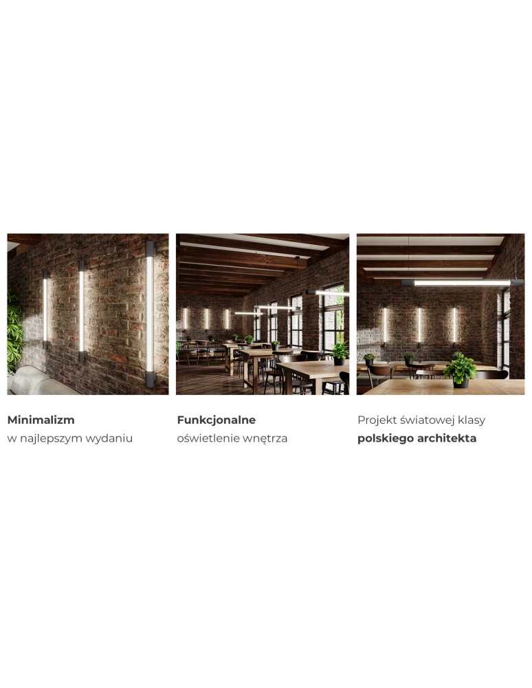 THORO VALO Wisząca 1xLED T8 Czarny TH.008CZ