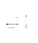 THORO VALO Wisząca 1xLED T8 Czarny TH.008CZ