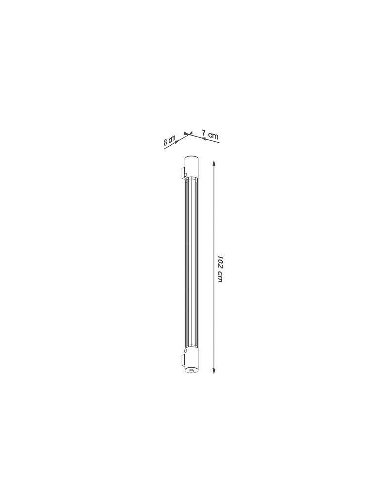 Wall lamps - THORO VALO Wall lamp 1xLED T8 Black TH.009CZ - product kolory-swiatla.pl 7