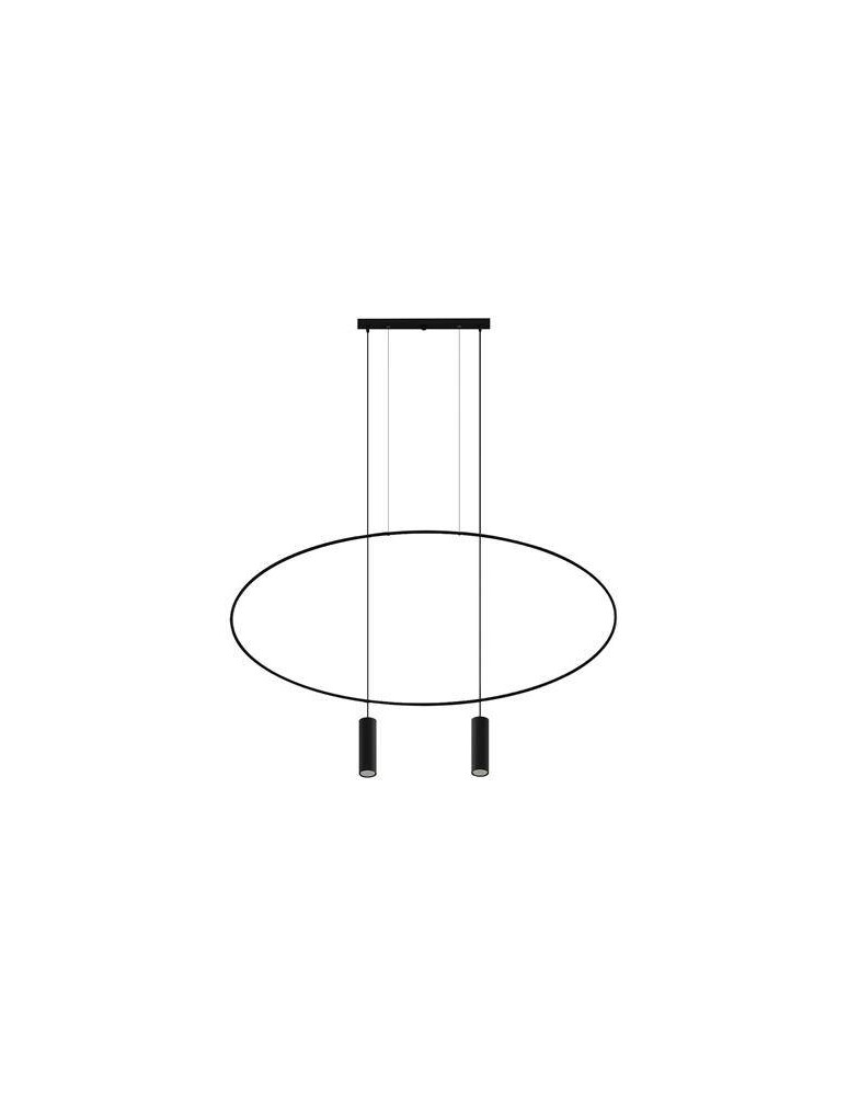 Double pendant lamps - THORO HOLAR 2 Pendant 2xGU10 Black TH.017CZ - product kolory-swiatla.pl 1