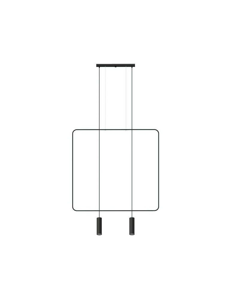 Double pendant lamps - THORO RANA 2 Pendant 1xGU10 Black TH.019CZ - product kolory-swiatla.pl 1