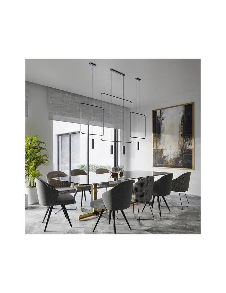Double pendant lamps - THORO RANA 2 Pendant 1xGU10 Black TH.019CZ - product kolory-swiatla.pl 3