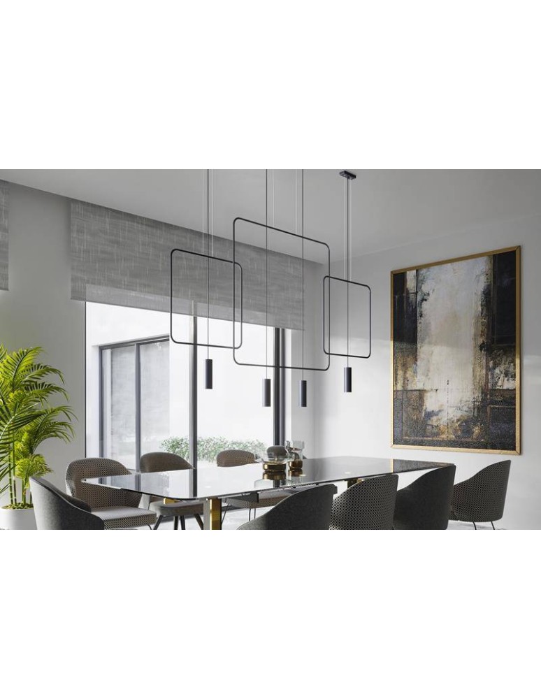 Double pendant lamps - THORO RANA 2 Pendant 1xGU10 Black TH.019CZ - product kolory-swiatla.pl 4