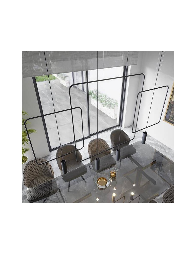 Double pendant lamps - THORO RANA 2 Pendant 1xGU10 Black TH.019CZ - product kolory-swiatla.pl 6