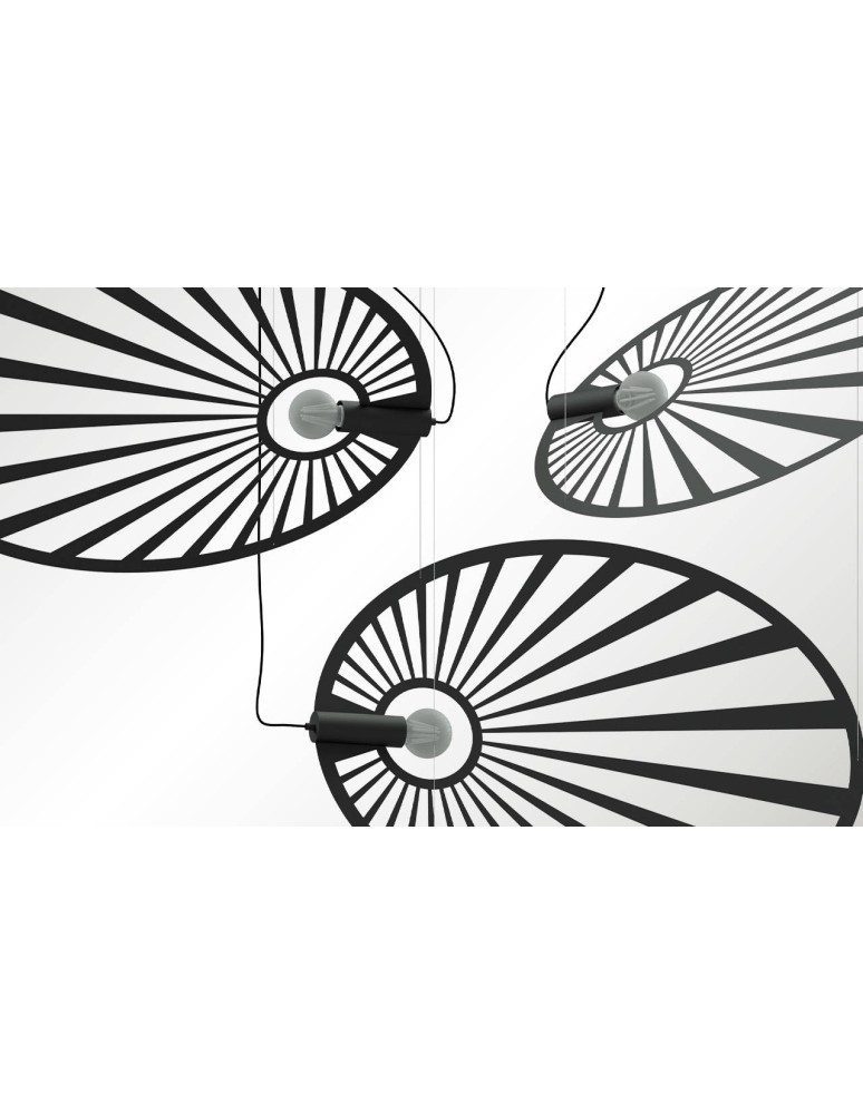 Designer pendant lamps - THORO LEHDET Pendant 1xE27 Black TH.001CZ - product kolory-swiatla.pl 5