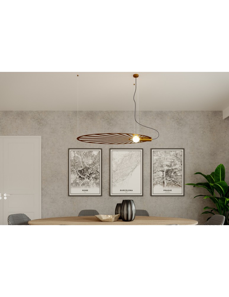 Designer pendant lamps - THORO LEHDET Pendant 1xE27 Gold TH.001ZL - product kolory-swiatla.pl 4