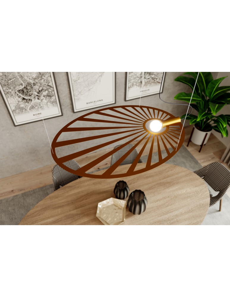 Designer pendant lamps - THORO LEHDET Pendant 1xE27 Gold TH.001ZL - product kolory-swiatla.pl 5