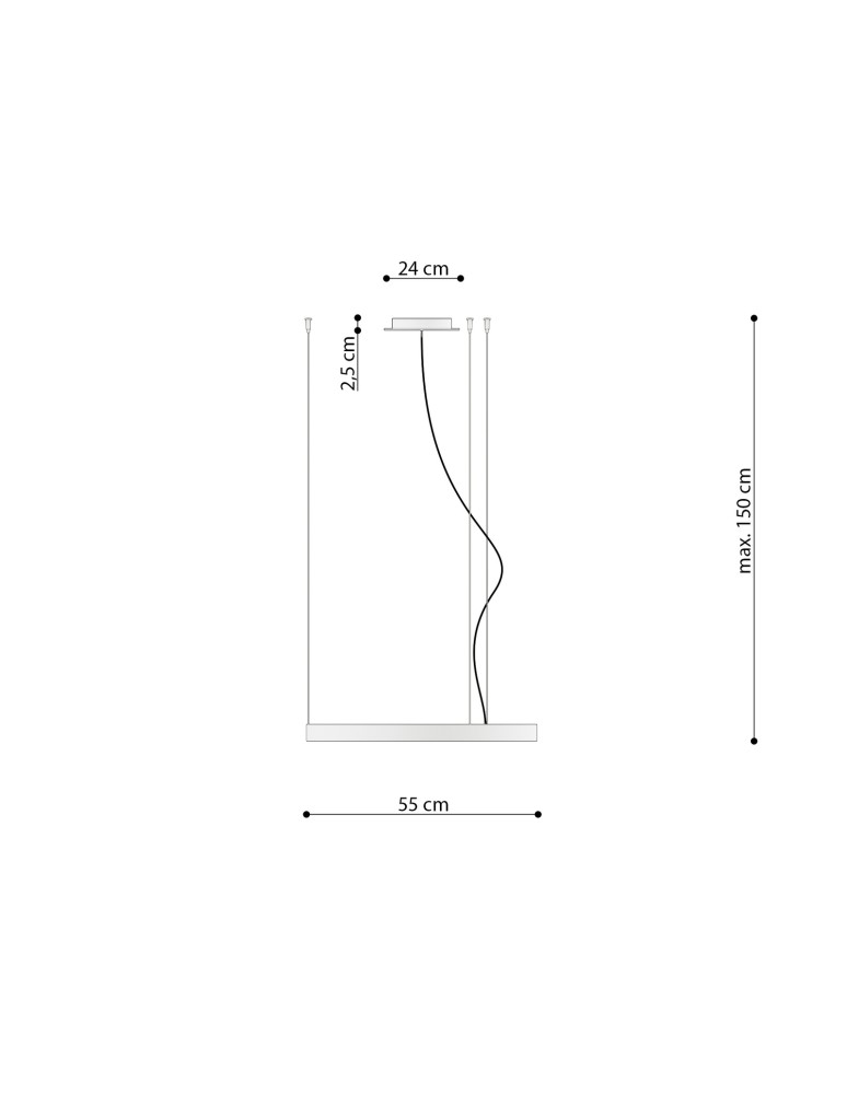 Pendant lamps circles - THORO Chandelier RIO 55 white LED 3000K 1xLED TH.105 - product kolory-swiatla.pl 7