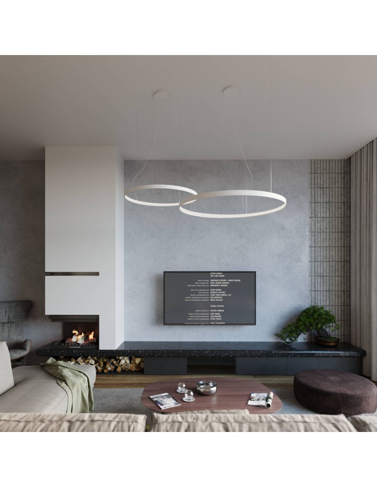 Pendant lamps circles - THORO Chandelier RIO 55 white LED 3000K 1xLED TH.105 - product kolory-swiatla.pl 14