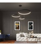 Pendant lamps circles - THORO Chandelier RIO 55 black LED 3000K 1xLED TH.106 - product 13