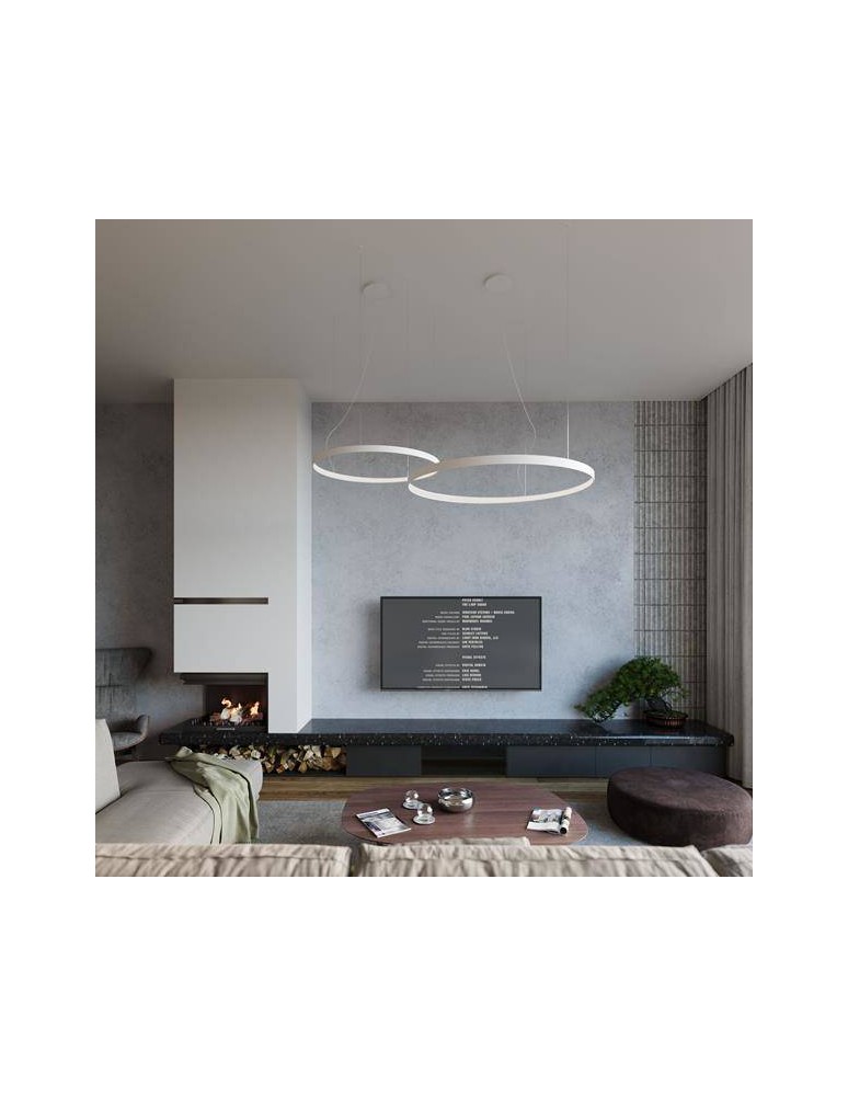 Pendant lamps circles - THORO RIO 80 LED 50W 5520lm 3000K CRI90 Pendant white TH.102 - product kolory-swiatla.pl 15