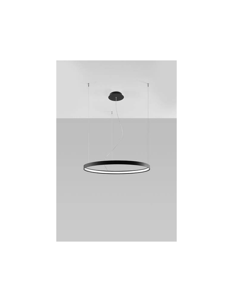 Pendant lamps circles - THORO RIO 80 LED 50W 5520lm 3000K CRI90 Pendant black TH.101 - product kolory-swiatla.pl 2