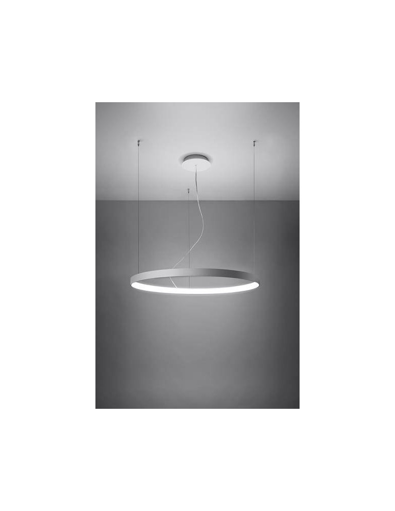 Pendant lamps circles - THORO Chandelier RIO 78 white LED 4000K 1xLED TH.109 - product kolory-swiatla.pl 3