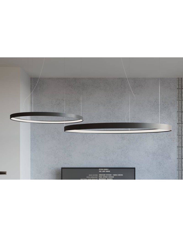 Pendant lamps circles - THORO Chandelier RIO 78 black LED 4000K 1xLED TH.110 - product kolory-swiatla.pl 17