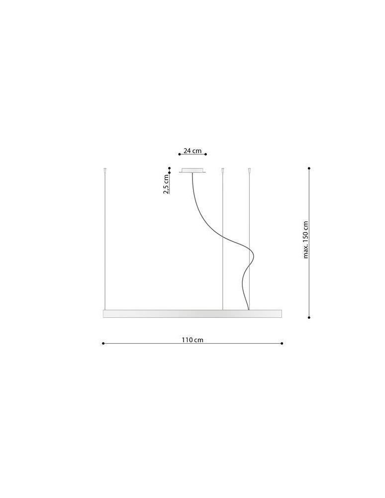 Pendant lamps circles - THORO Chandelier RIO 110 white LED 4000K 1xLED TH.111 - product kolory-swiatla.pl 10