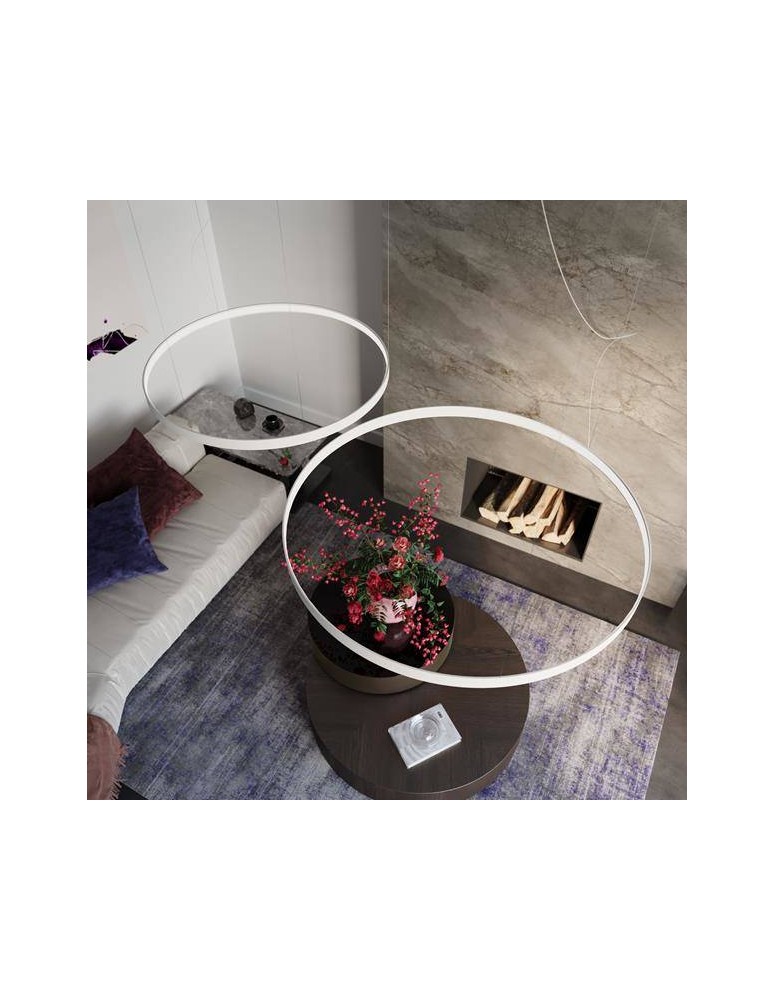 Pendant lamps circles - THORO Chandelier RIO 110 white LED 4000K 1xLED TH.111 - product kolory-swiatla.pl 14