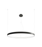 Pendant lamps circles - THORO Chandelier RIO 110 black LED 4000K 1xLED TH.112 - product 1