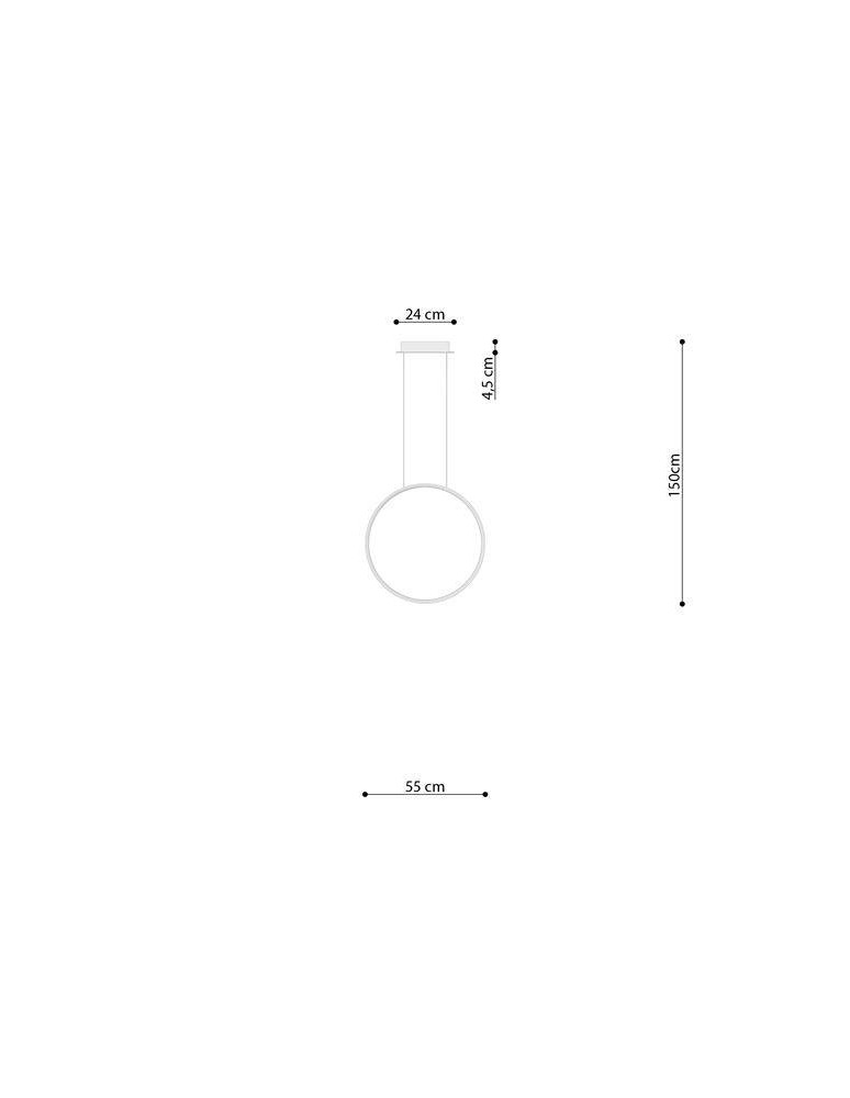 Pendant lamps circles - THORO pendant lamp RIO 55 black LED 3000K 1xLED TH.114 - product kolory-swiatla.pl 10