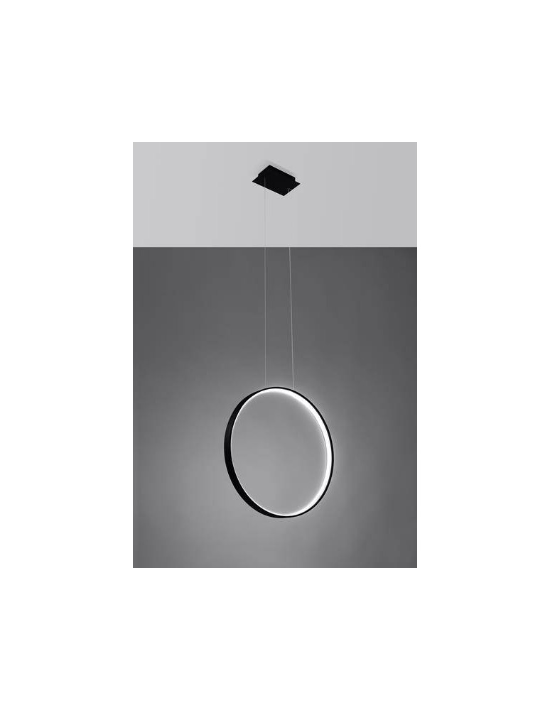 Pendant lamps circles - THORO RIO 55 black LED 4000K pendant lamp 1xLED TH.116 - product kolory-swiatla.pl 3