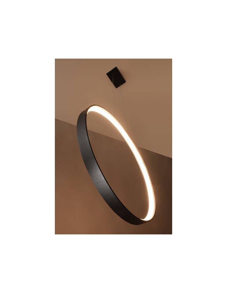 Pendant lamps circles - THORO RIO 78 pendant lamp black LED 3000K 1xLED TH.118 - product kolory-swiatla.pl 4