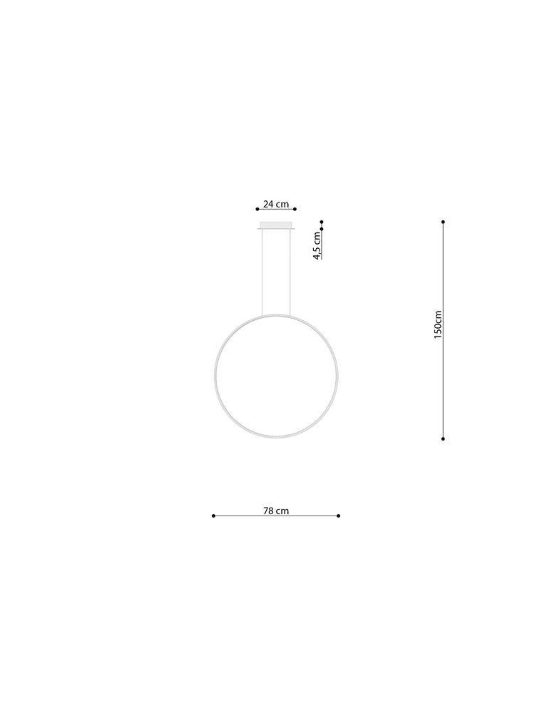 Pendant lamps circles - THORO RIO 78 pendant lamp white LED 4000K 1xLED TH.119 - product kolory-swiatla.pl 8