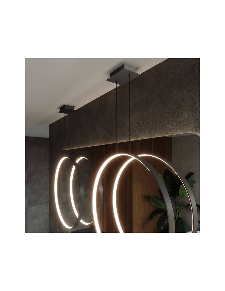 Pendant lamps circles - THORO pendant lamp RIO 110 black LED 4000K 1xLED TH.124 - product kolory-swiatla.pl 7