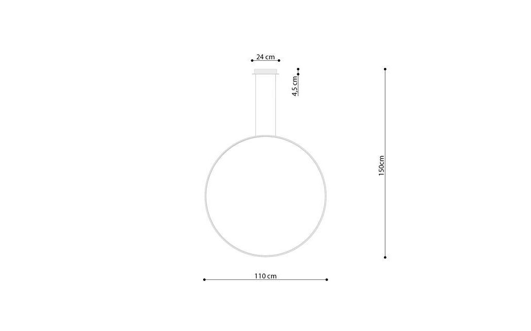 THORO Lampa wisząca RIO 110 czarny LED 4000K 1xLED TH.124