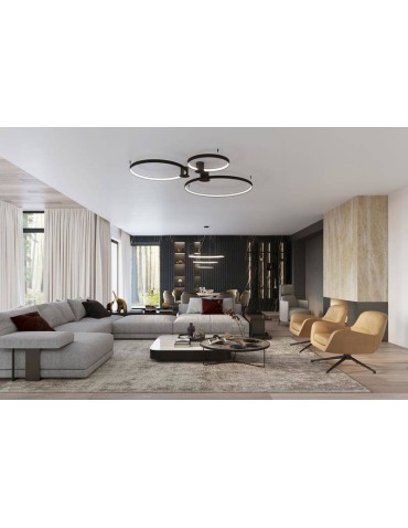 THORO Plafond RIO 55 black LED 4000K 1xLED TH.128 - product 2