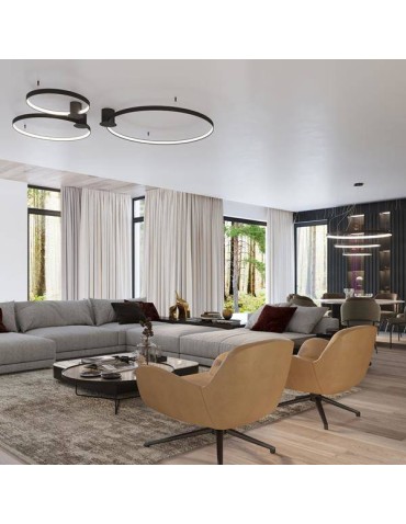 THORO Plafond RIO 78 black LED 3000K 1xLED TH.130 - product 2