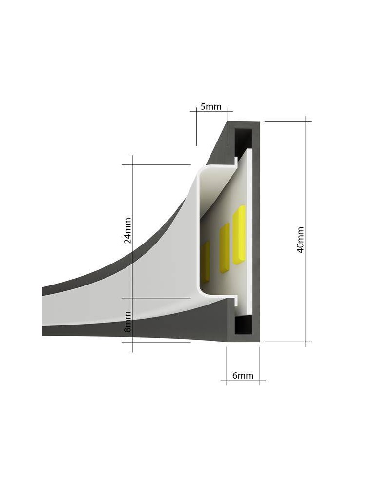 Modern ceiling lamps - THORO Plafond RIO 110 black LED 3000K 1xLED TH.134 - product kolory-swiatla.pl 13