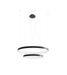 Pendant lamps circles - THORO Chandelier RIO 2 55/78 black LED 3000K 2xLED TH.137 - product 1
