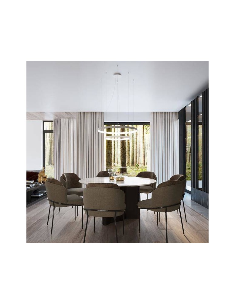 Pendant lamps circles - THORO Chandelier RIO 2 55/78 black LED 3000K 2xLED TH.137 - product kolory-swiatla.pl 2