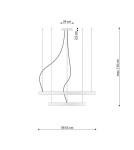 Pendant lamps circles - THORO Chandelier RIO 2 55/78 black LED 3000K 2xLED TH.137 - product 6