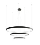 Pendant lamps circles - THORO Chandelier RIO 3 55/78/110 black LED 3000K 3xLED TH.138 - product 1