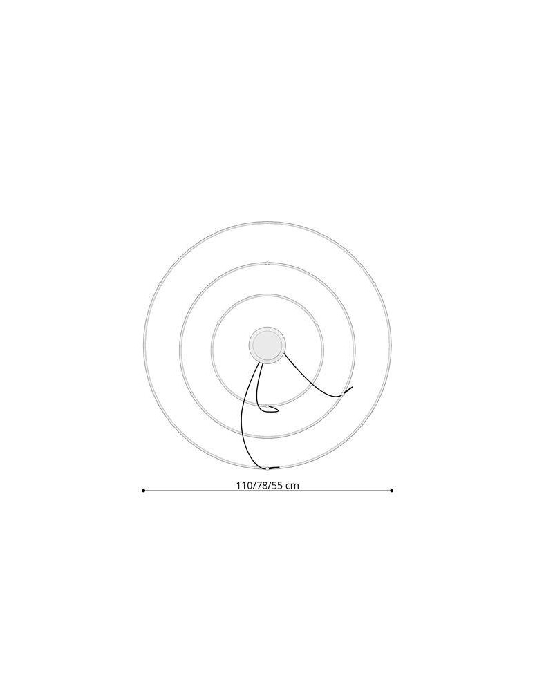 Pendant lamps circles - THORO Chandelier RIO 3 55/78/110 black LED 3000K 3xLED TH.138 - product kolory-swiatla.pl 6