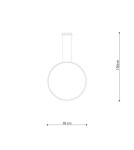 Pendant lamps circles - THORO RIO 78 gold LED 4000K pendant lamp 1xLED TH.140 - product 8