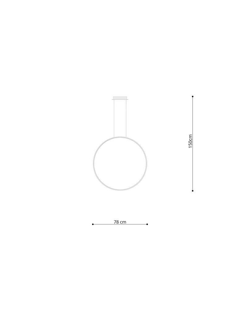 Pendant lamps circles - THORO RIO 78 gold LED 4000K pendant lamp 1xLED TH.140 - product kolory-swiatla.pl 8