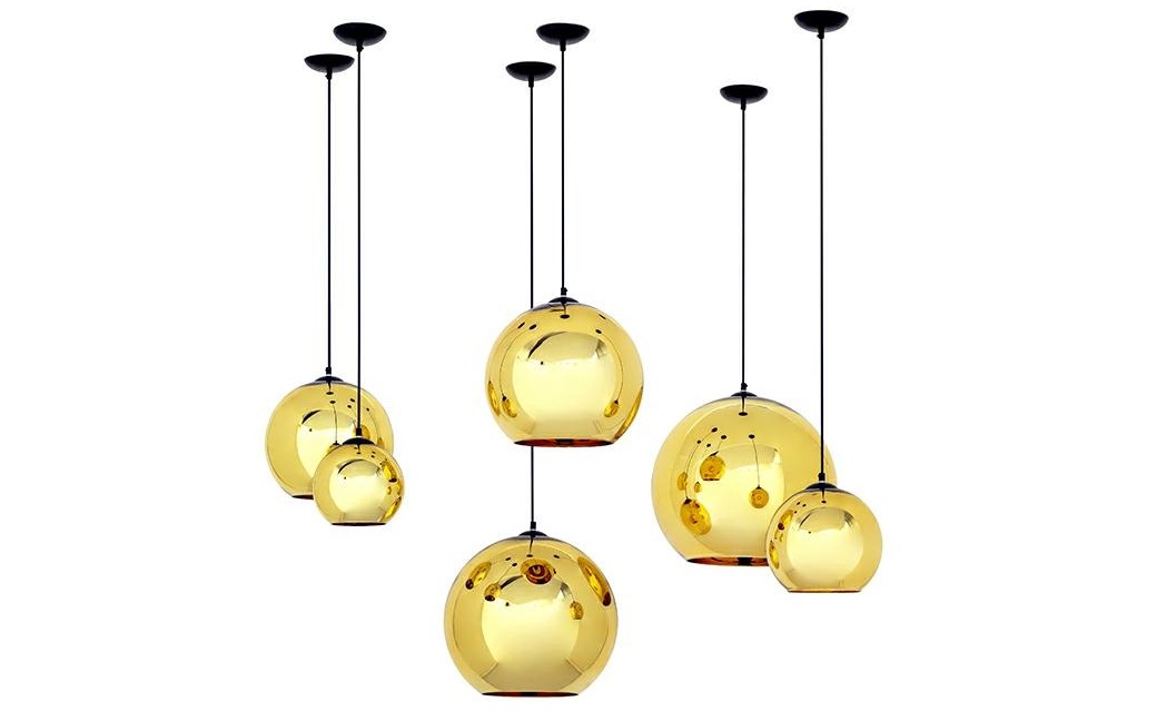 Lampa wisząca BOLLA UP GOLD 40 złota - szkło metalizowane (XCP3342-40.GOLD)