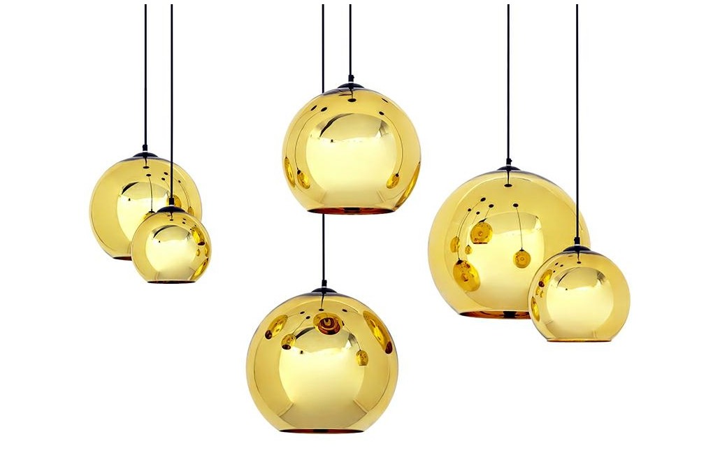Lampa wisząca BOLLA UP GOLD 40 złota - szkło metalizowane (XCP3342-40.GOLD)