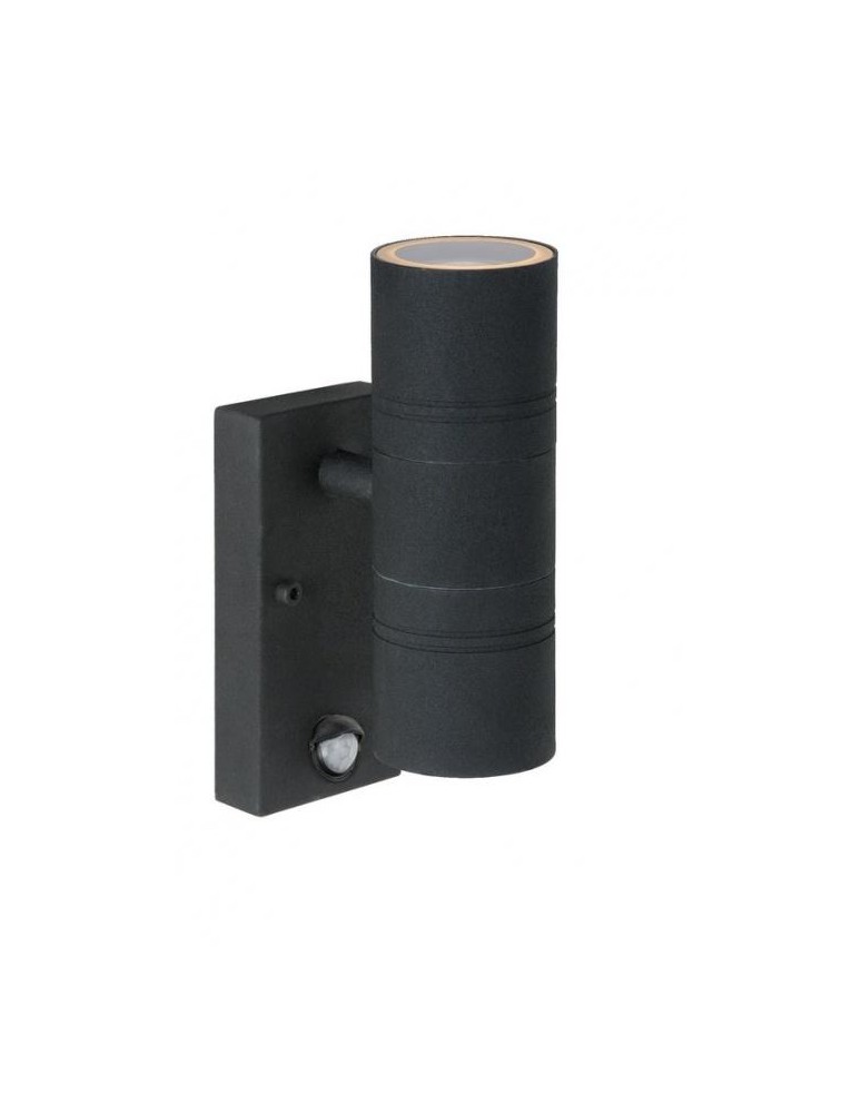 Outdoor lights with motion sensor - Lucide ARNE-LED +IR 2xGU10/5W Black 14866/10/30 Wall lamp. - product kolory-swiatla.pl 1