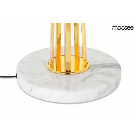 MOOSEE lampa podłogowa SNITCH FLOOR - złota podstawa, biały klosz (MSE010200122)